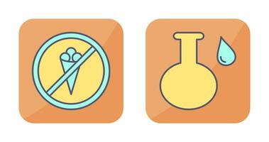 acidic liquid and no icecream Icon vector