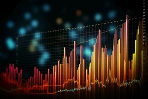 Predictive Financial stock chart. Generate Ai photo