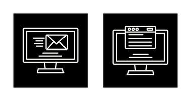 Mail and Web Icon vector