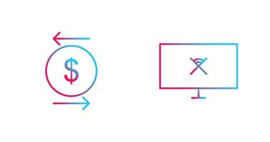 transaction and disconnected network  Icon vector