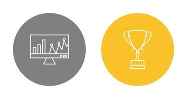 Online Stats and Award Icon vector