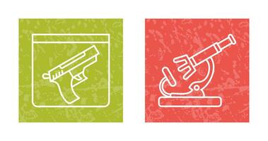 Evidence and Microscope Icon vector