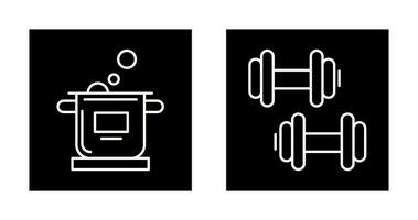 Cooking and Exercise Icon vector