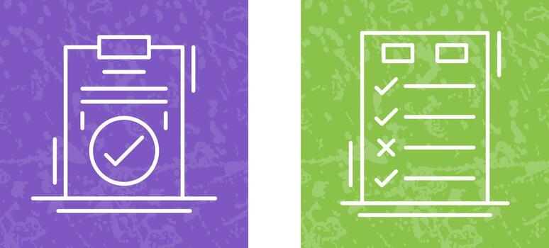 Today to Done Check List and Checkmark Icon vector