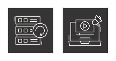 Backup and Video Marketing Icon vector