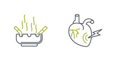 Heart Attack and hashtray Icon vector