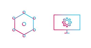 nodes and network setting  Icon vector