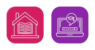 Digital Learning and Homeschooling Icon vector