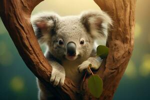 Cuddly Cute love koala. Generate Ai photo
