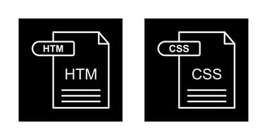 HTM and CSS Icon vector