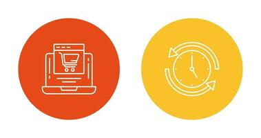 Add to Cart and Run time Icon vector