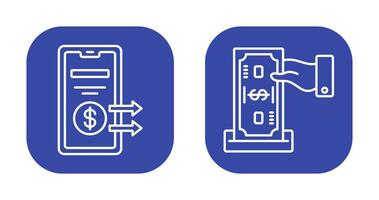 Deposit and Transfer Icon vector