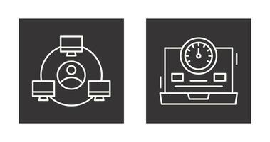 Network and Speedometer Icon vector