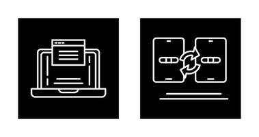 Website and Data Transfer Icon vector