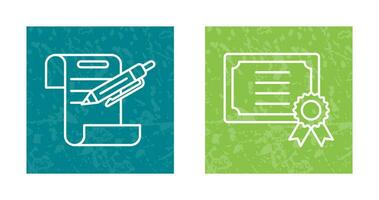 Contract and Certificate Icon vector