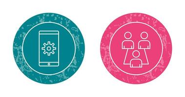 Network Settings and Connected Users Icon vector