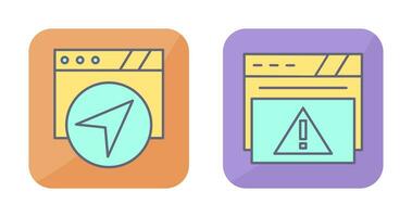 Navigation and Alert Icon vector