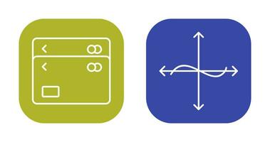 multiple cards and graph  Icon vector