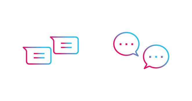 messages and conversation bubbles Icon vector