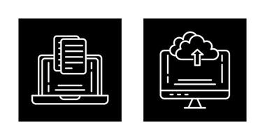 Document and Upload Icon vector