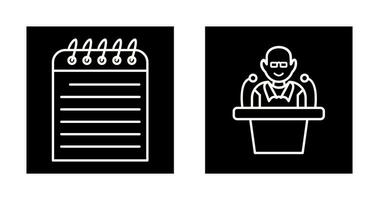 Note and Lecture Icon vector