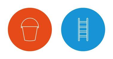 Water Bucket and Ladder Icon vector