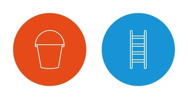 Water Bucket and Ladder Icon vector