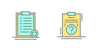 List Protection and Question Icon vector