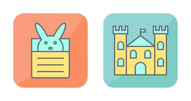 Bunny and Castle Icon vector