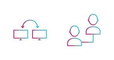 connected systems and connected profiles  Icon vector