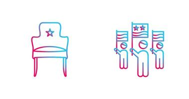 asiento y Campaña icono vector