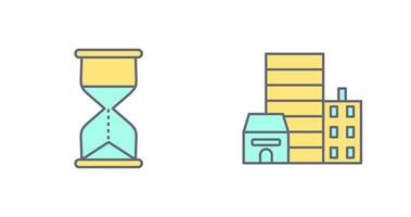 Hourglass and Real Estate Icon vector