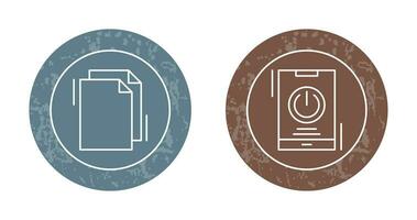 Copy and Power Icon vector