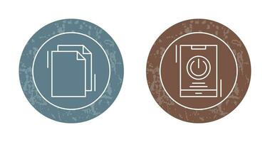 Copy and Power Icon vector