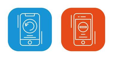 Restart and Remove Icon vector