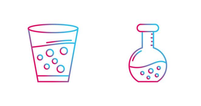 neutralizador de acidez y matraz icono vector