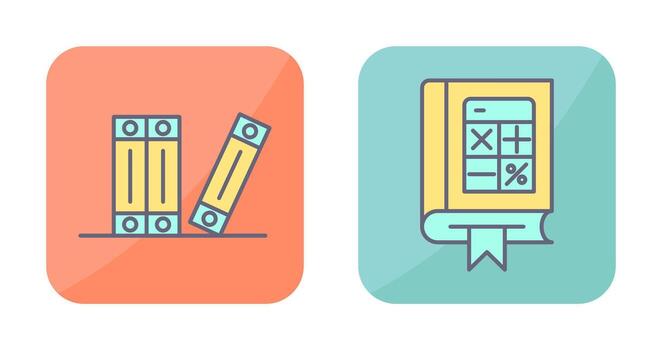 Archive and Mathematics Icon vector