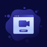 start video stream, vector design