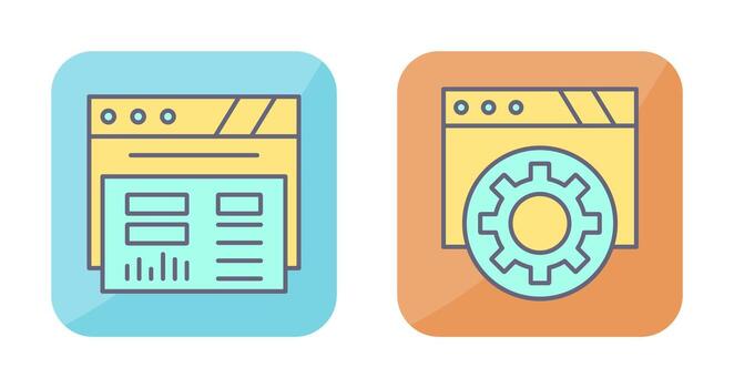 Dashboard and Browser Icon vector