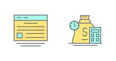 Website and Expense Icon vector