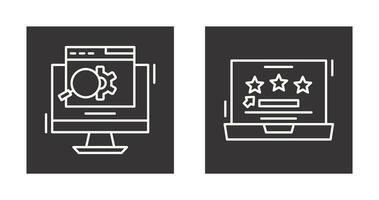 Search Engine and Rating Icon vector