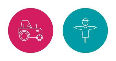 Tractor and Farming Icon vector