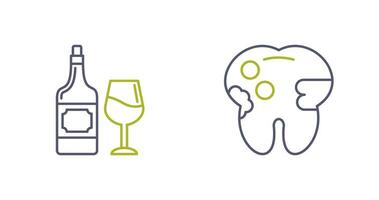 Wine and Caries Icon vector