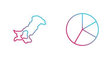 Map and Pie Icon vector