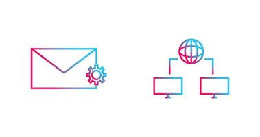 message setting and internet connectivity  Icon vector