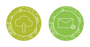 Upload to Cloud and Message Settings Icon vector