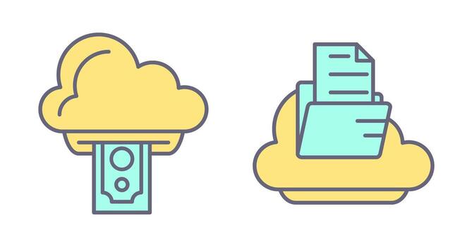 Cloud Computing and Cloud  Icon vector
