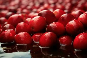 Red cranberry background photo