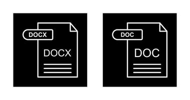 docx y Doc icono vector