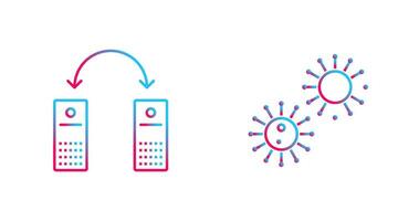 virus and network files  Icon vector